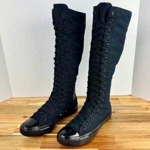 NWOT Converse‎ Chuck Taylor All Star XXHi Black Knee High Boots Womens 12.5